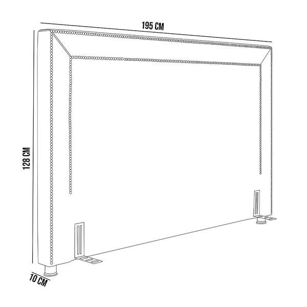 Imagem de Cabeceira Cama Box Casal 195 cm P05 Berlim Veludo Verde - Lyam