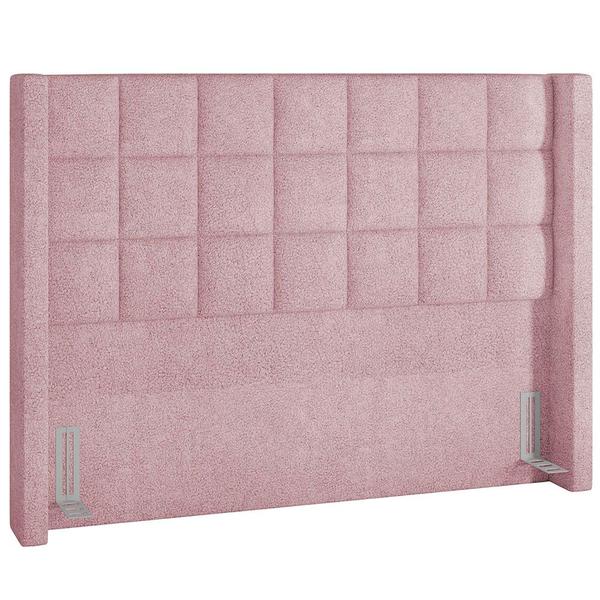 Imagem de Cabeceira Cama Box Casal 195 cm P05 Paris Bouclê Rosê - Lyam Decor