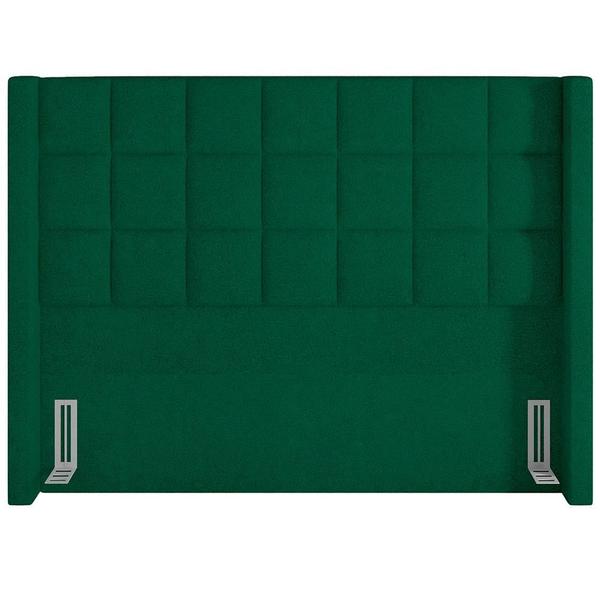 Imagem de Cabeceira Cama Box Casal 195 cm P05 Paris Bouclê Verde - Lyam Decor