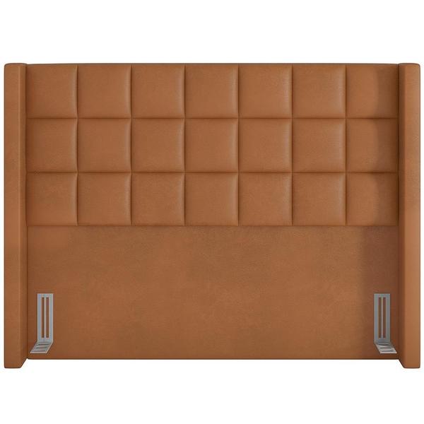 Imagem de Cabeceira Cama Box Casal 195 cm Paris material sintético Whisky - Lyam Decor