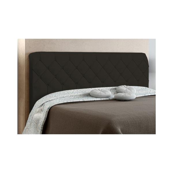 Imagem de Cabeceira Cama Box Casal 195cm Paris Veludo Chocolate - JS Móveis