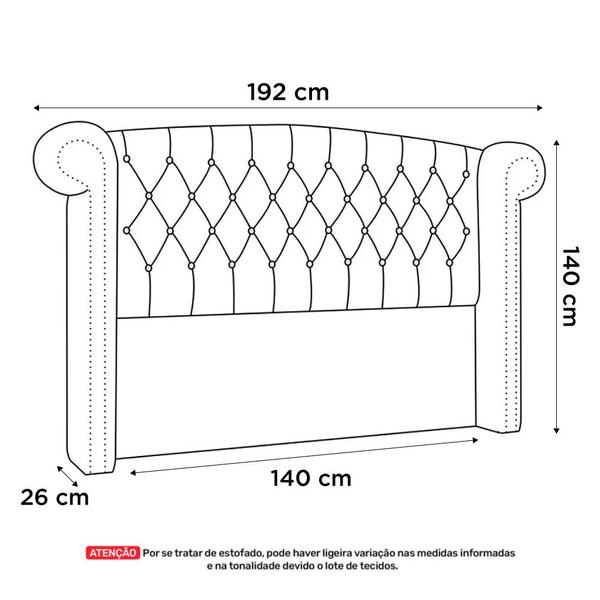 Imagem de Cabeceira Cama Box Casal Adelle 140cm Com Frame Linho Bege - Abmaza