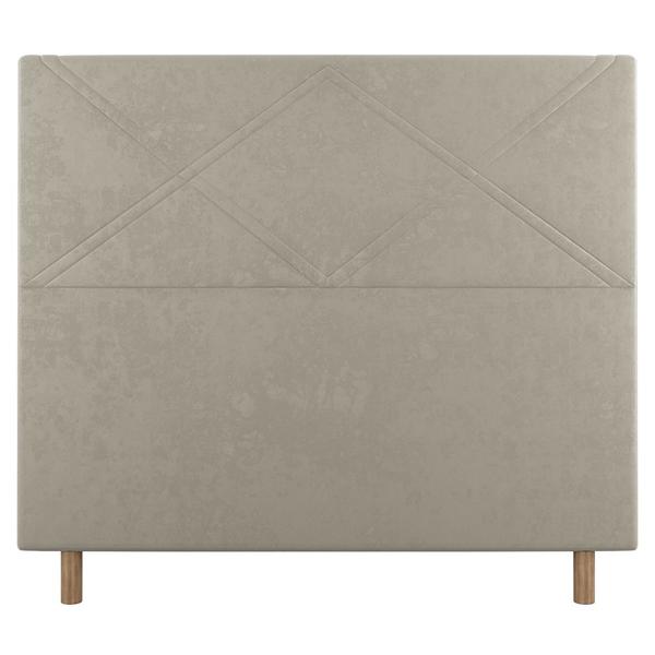 Imagem de Cabeceira Cama Box Casal Cairo 140cm Suede Bege - Desk Design