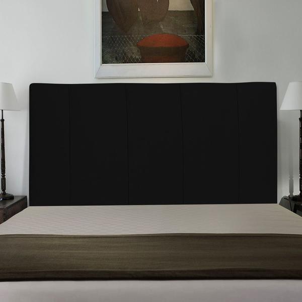 Imagem de Cabeceira Cama Box Casal Donna 140cm Suede Preto - Desk Design