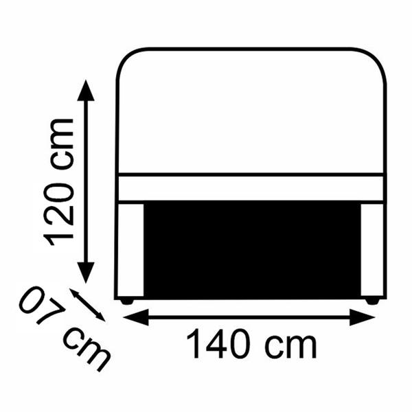 Imagem de Cabeceira Cama Box Casal Estofada Itália 140 Cm Revestimento Sintético Branco