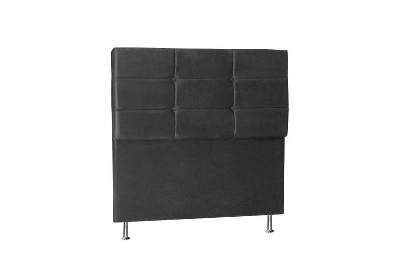 Imagem de Cabeceira Cama Box Casal Estofada Japão 140 Cm Suede Cinza