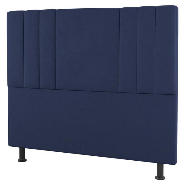 Imagem de Cabeceira Cama Box Casal Grace 140cm Suede Azul - Desk Design