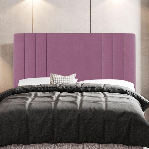 Imagem de Cabeceira Cama Box Casal Grace 140cm Suede Rosa - Abmaza