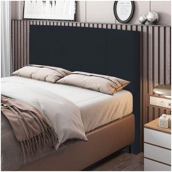 Imagem de Cabeceira Cama Box Casal King 193cm Pérola D10 Corano Preto