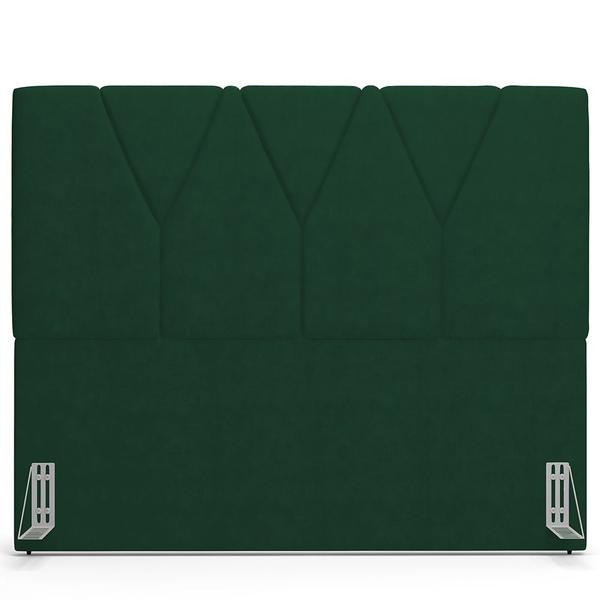 Imagem de Cabeceira Cama Box Casal  King 195 cm Aurora W01 Suede Verde Musgo - Lyam Decor