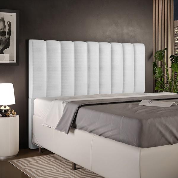 Imagem de Cabeceira Cama Box Casal King 195 cm Dália W01 Facto Cinza Metalizado - Lyam Decor