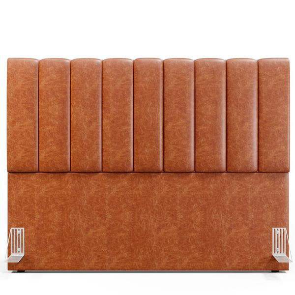 Imagem de Cabeceira Cama Box Casal King 195 cm Dália W01 material sintético Camel - Lyam Decor