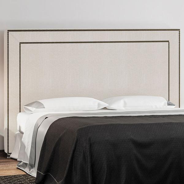 Imagem de Cabeceira Cama Box Casal King 195 cm P05 Berlim Linho Creme - Lyam Decor