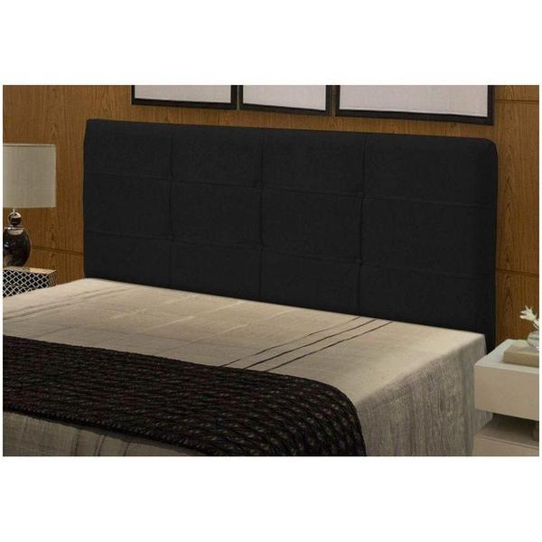 Imagem de Cabeceira Cama Box Casal King 195cm London Preto