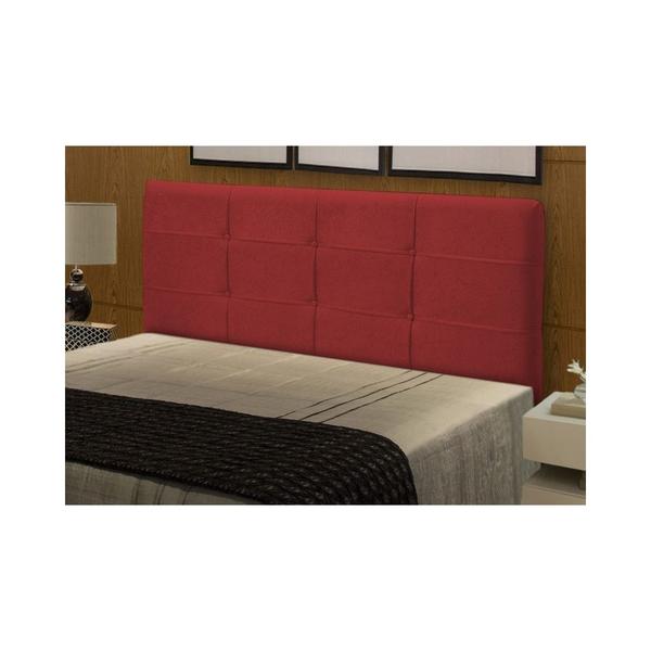 Imagem de Cabeceira Cama Box Casal King 195cm London Veludo Vermelho - JS Móveis