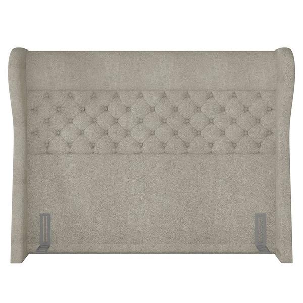 Imagem de Cabeceira Cama Box Casal King 195cm Trinidad P02 Boucle Cru - Mpozenato