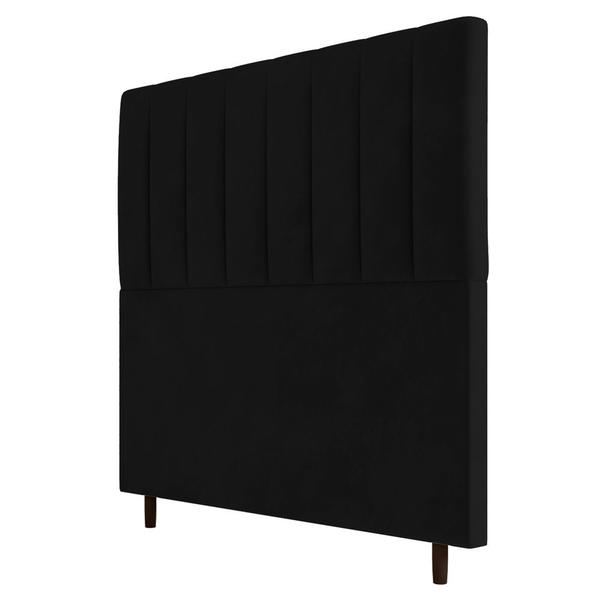 Imagem de Cabeceira Cama Box Casal King Size Itália 193cm Corano Preto - Abmaza