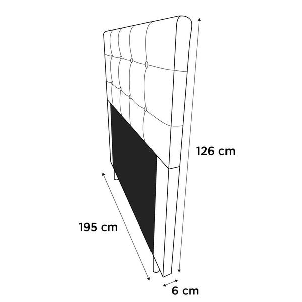 Imagem de Cabeceira Cama Box Casal King Size Leiria 195cm Corano Marrom - Desk Design