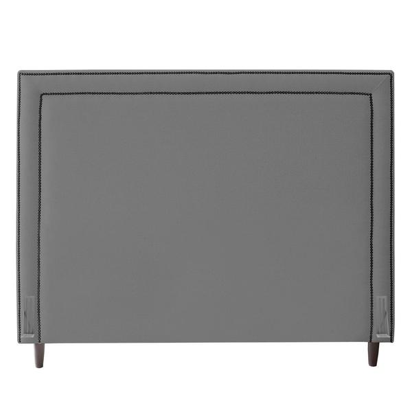 Imagem de Cabeceira Cama Box Casal King Size Maísa 195cm Com Frame Linho Cinza - Desk Design