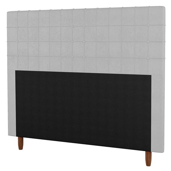 Imagem de Cabeceira Cama Box Casal King Size Parisis 195cm Sintético Branco - Desk Design