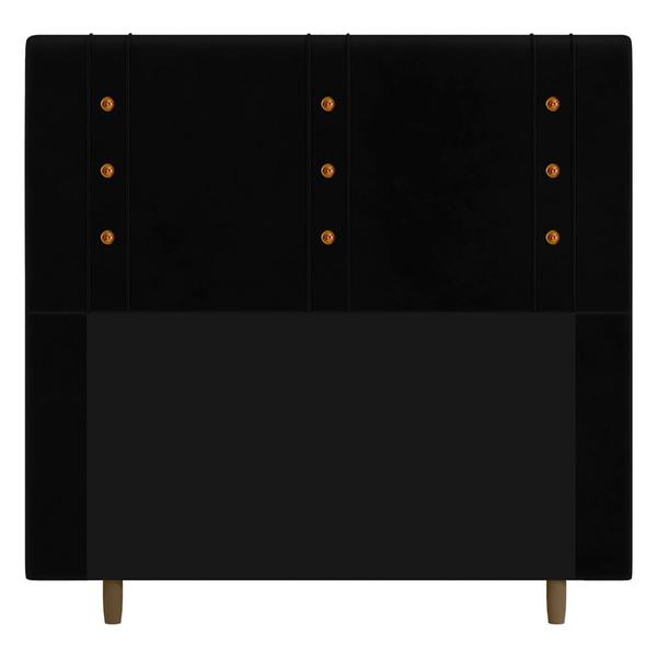 Imagem de Cabeceira Cama Box Casal King Size Roma 195cm Corano Preto - Desk Design