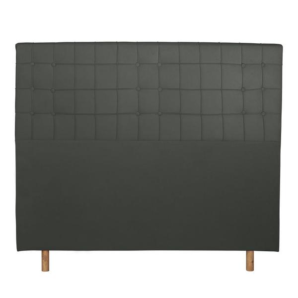 Imagem de Cabeceira Cama Box Casal Paris Slim 140 Cm Suede Cinza