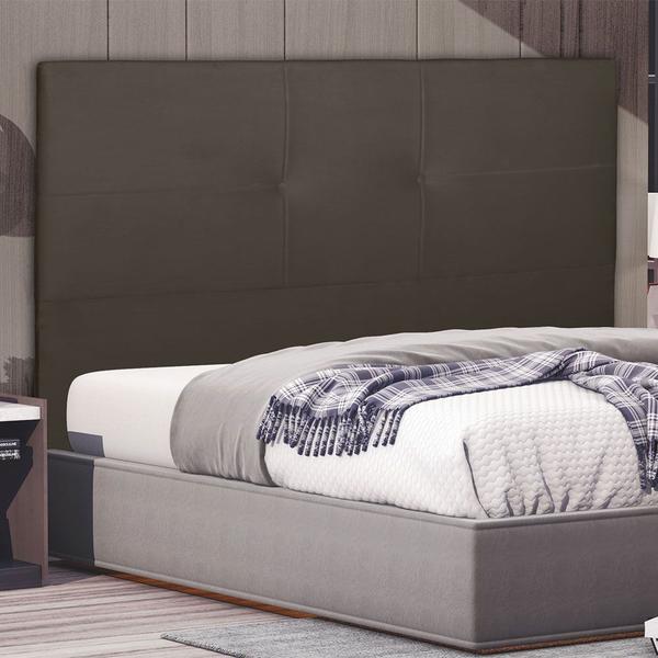 Imagem de Cabeceira Cama Box Casal Poliana 140 Cm Suede Marrom - MV Estofados Shop