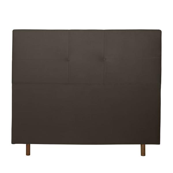 Imagem de Cabeceira Cama Box Casal Poliana 140 Cm Suede Marrom - MV Estofados Shop