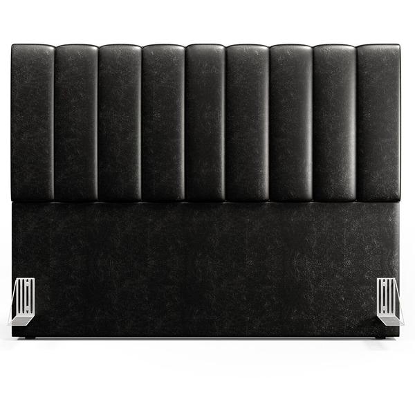 Imagem de Cabeceira Cama Box Casal Queen 160 cm Dália W01 material sintético Preto - Lyam Decor