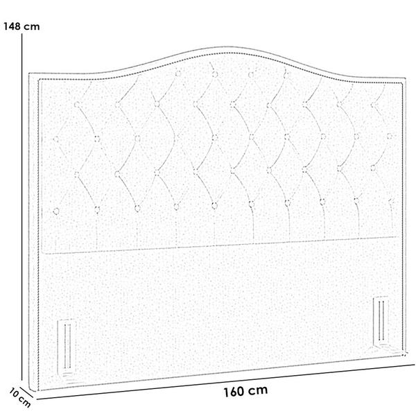 Imagem de Cabeceira Cama Box Casal Queen 160 cm P05 Grécia Linho Cinza Escuro - Lyam Decor