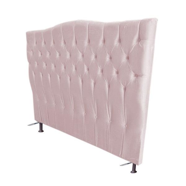 Imagem de Cabeceira Cama Box Casal Queen 160cm Capitonê Sofia Suede Rosa - Sheep Estofados