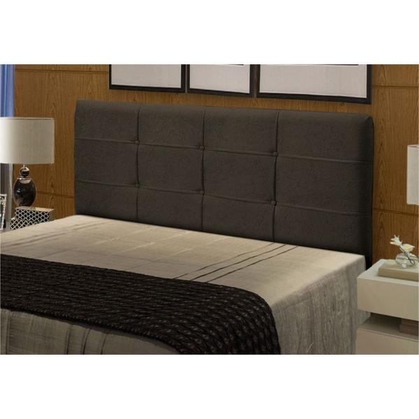 Imagem de Cabeceira Cama Box Casal Queen 160cm London Veludo Chocolate - JS Móveis