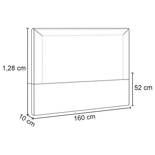 Imagem de Cabeceira Cama Box Casal Queen 160cm Mali P02 Veludo Marrom - Mpozenato