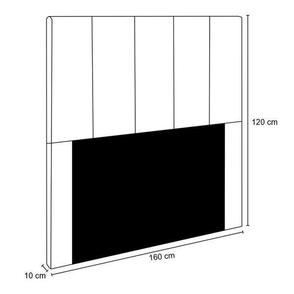 Imagem de Cabeceira Cama Box Casal Queen 160cm Pérola W01 Linho Bege Escuro - Mpozenato