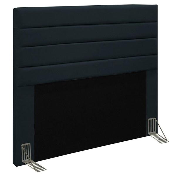 Imagem de Cabeceira Cama Box Casal Queen 160cm Rubi D10 Suede Preto