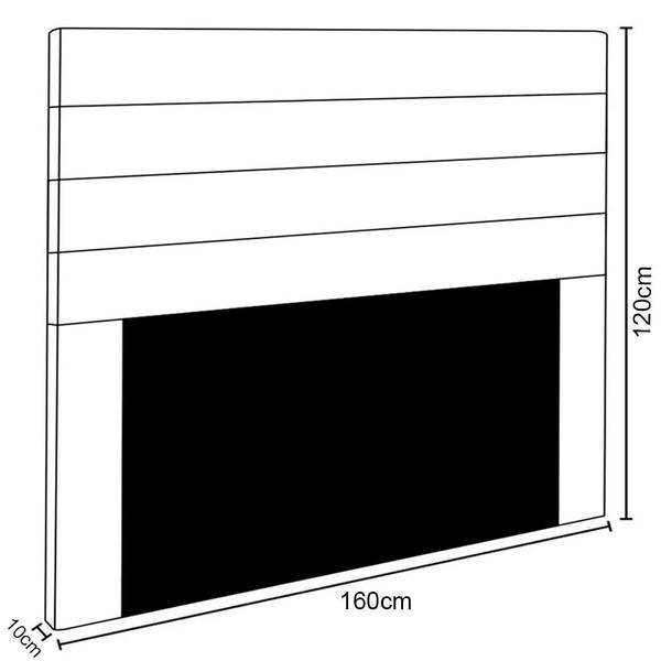 Imagem de Cabeceira Cama Box Casal Queen 160cm Rubi W01 Linho Bege Escuro - Mpozenato