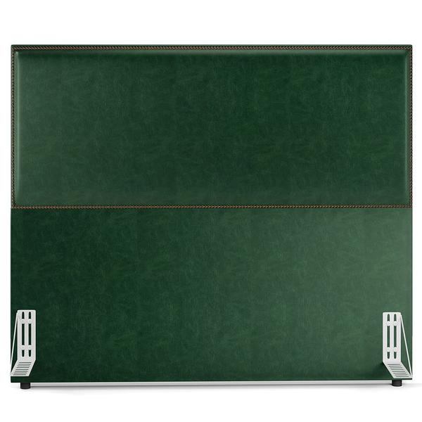 Imagem de Cabeceira Cama Box Casal Queen Com Tachas 160 cm Vicenza L02 Facto Verde Musgo - Lyam Decor