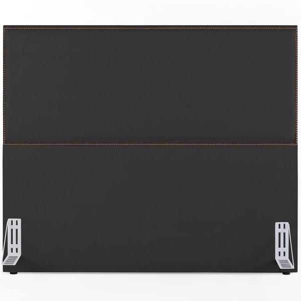 Imagem de Cabeceira Cama Box Casal Queen Com Tachas 160 cm Vicenza L02 Suede Preto - Lyam Decor