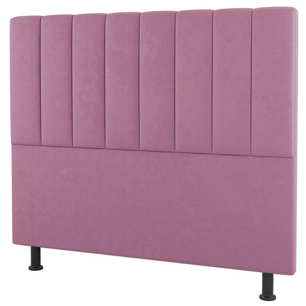 Imagem de Cabeceira Cama Box Casal Queen Size Cora 160cm Suede Rosa - Desk Design