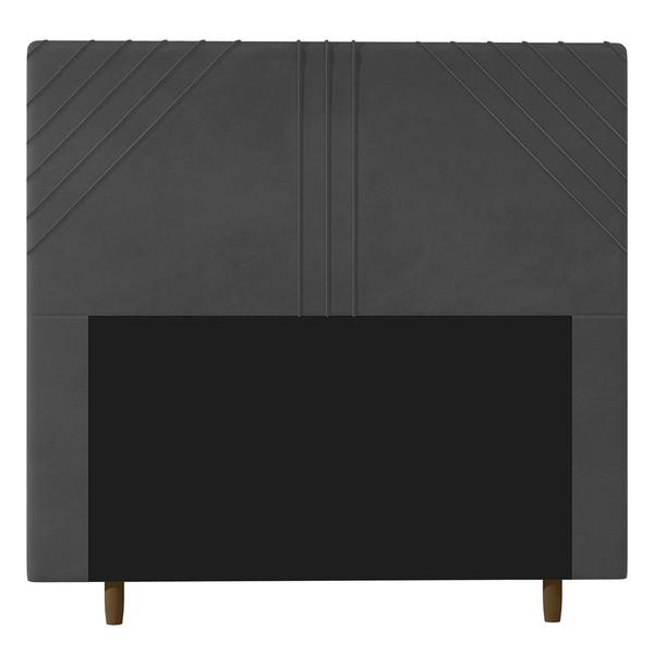 Imagem de Cabeceira Cama Box Casal Queen Size Lisboa 160cm Suede Cinza - Desk Design