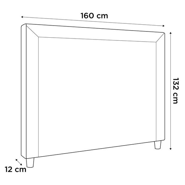 Imagem de Cabeceira Cama Box Casal Queen Size Maísa 160cm Com Frame Suede Marrom - Abmaza