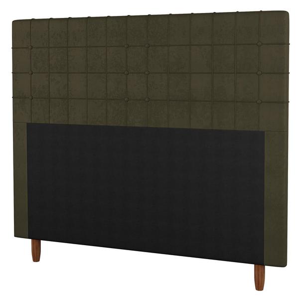 Imagem de Cabeceira Cama Box Casal Queen Size Parisis 160cm Suede Marrom - Abmaza