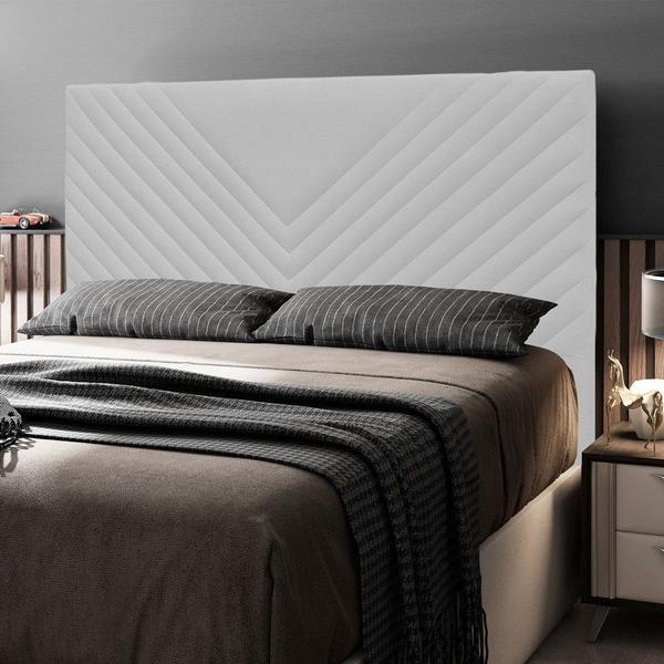 Imagem de Cabeceira Cama Box Casal Queen Size Viena 160cm Corano Branco - Desk Design