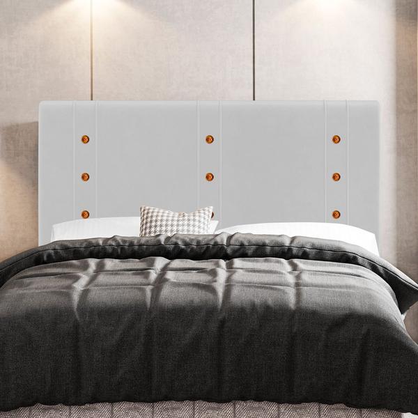 Imagem de Cabeceira Cama Box Casal Roma 140cm Corano Branco - Abmaza