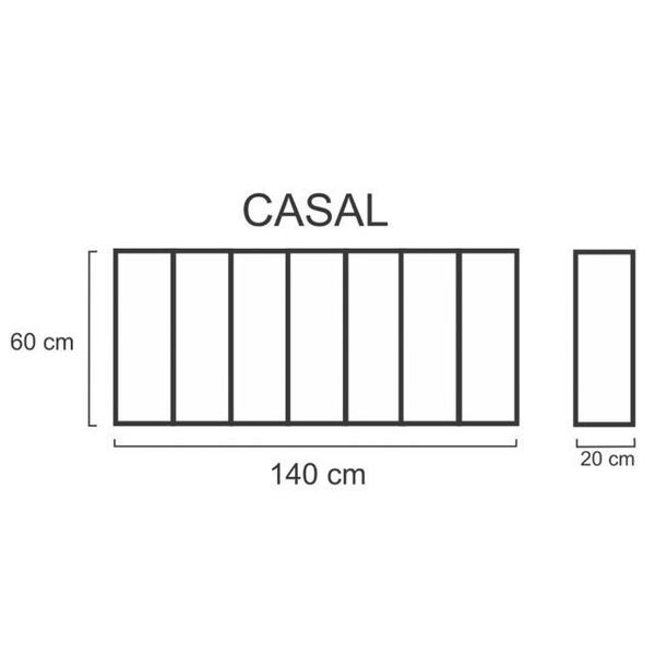 Imagem de Cabeceira Cama Box Casal Veludo Kit 7 Placas Palito