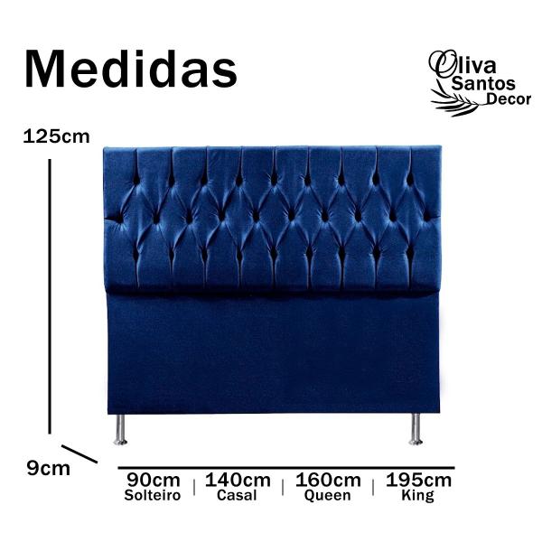 Imagem de Cabeceira Cama Box de Solteiro 90cm Estofada Quarto Suede material sintético