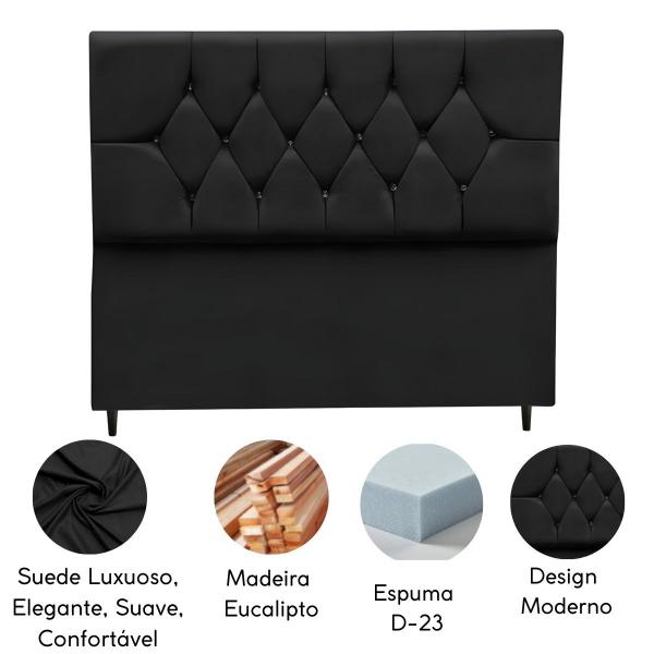 Imagem de Cabeceira Cama Box Estofada Queen Size 160 cm Suede Madri