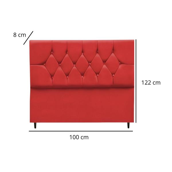 Imagem de Cabeceira Cama Box Estofada Solteirão 100 cm Suede Melissa