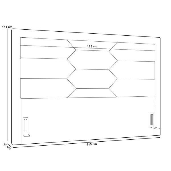 Imagem de Cabeceira Cama Box King 195cm Estofada Nora P05 Linho Cinza Claro - Lyam Decor