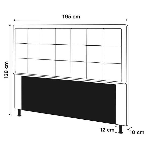 Imagem de Cabeceira Cama Box King Canada 195 Cm Sintético